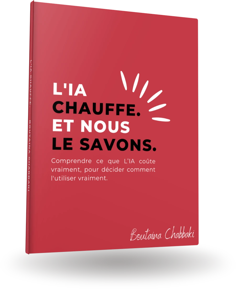 Le livre blanc « L'IA chauffe. Et nous le savons. » de Boutaina Chabbaki